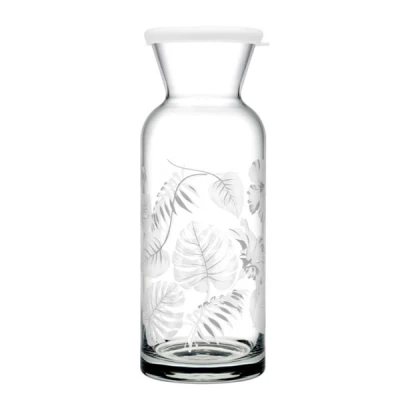 43824 KARAFKA DO WODY 1,26L BIAŁA LIŚCIE 64520