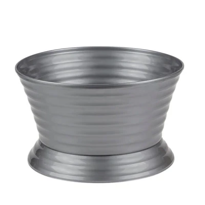 MISKA BRATEK ZE STOPKĄ 30CM SREBRNA