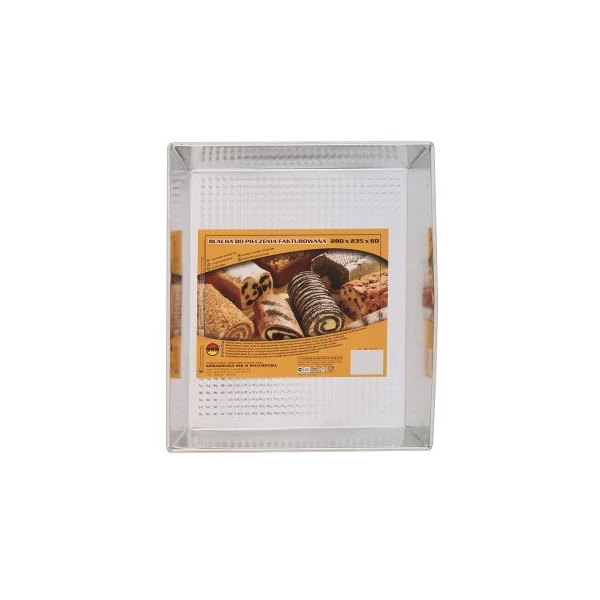 BLACHA DO PIECZENIA CIASTA FORMA PROSTOKĄTNA FAKTUROWANA 28x23,5x6