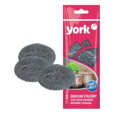 Zmywak stalowy York 6 cm 3 szt.