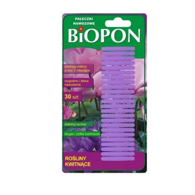 Pałeczki nawozowe BIOPON do roślin kwitnących 30 szt.