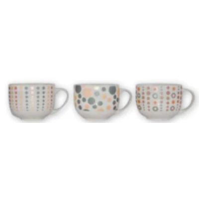 Kubek porcelanowy Mondex Grochy Jumbo 500 ml