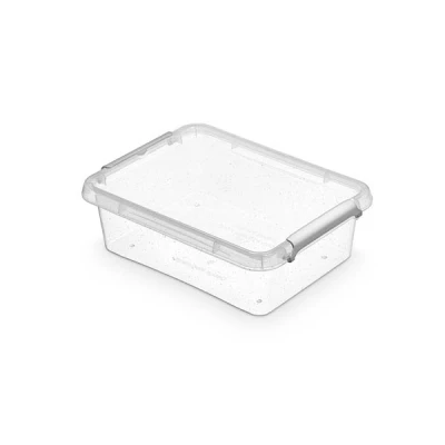 POJEMNIK PLASTIKOWY 1,15L ANTYBAKTERYJNY JONY SREBRA POKRYWKA PRZEŹROCZYSTY