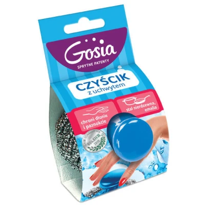 Czyścik spiralny Gosia stal nierdzewna, emalia, plastik