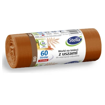 Worki na śmieci Stella 60 l brązowe BIO