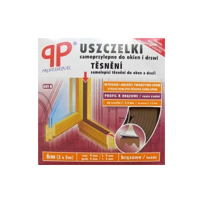 Uszczelka gumowa okienna K 6 mb brąz