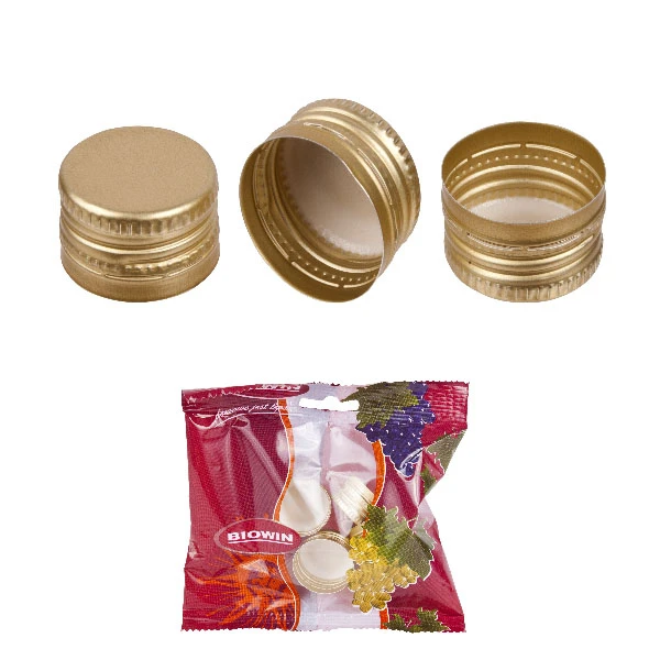 Zakrętki do butelek Browin 28 mm aluminium