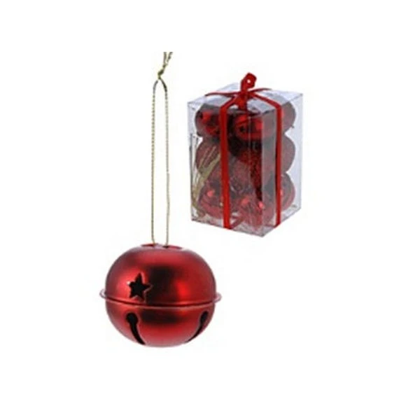 Zestaw 12 el. bombek czerwonych 4 cm