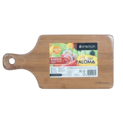 DESKA DO KROJENIA BAMBUSOWA Z UCHWYTEM KUCHENNA 32X16 ECO NATURALNA