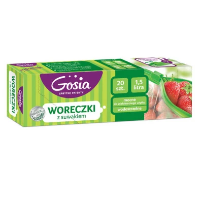 Woreczki z suwakiem Gosia 1,5 l 16 szt.