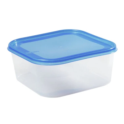POJEMNIK NA ŻYWNOŚĆ KWADRATOWY 1,8L BEZBARWNY PLASTIKOWY Z POKRYWKĄ