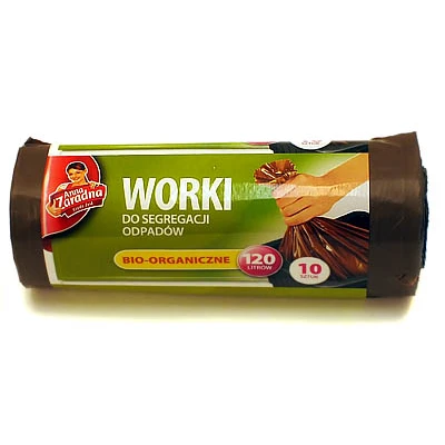 Worki na śmieci Stella 120 l brązowe A'10