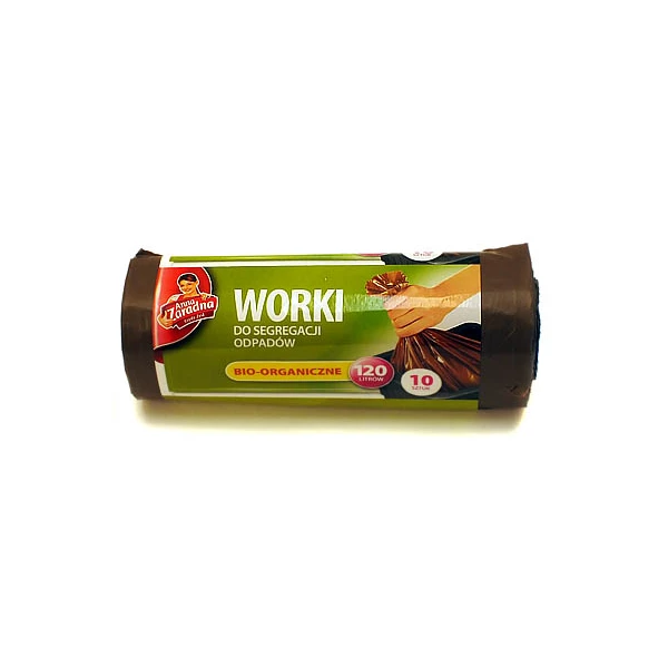 Worki na śmieci Stella 120 l brązowe A'10