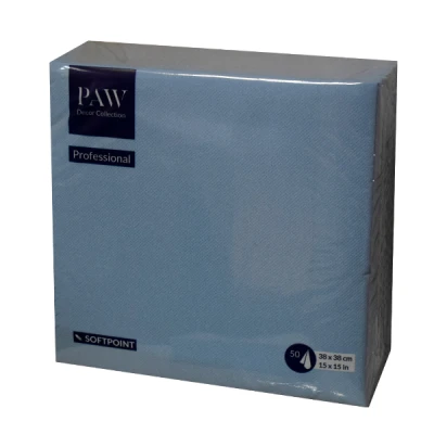 Serwetki papierowe PAW Softpoint Unicolor Azzurro 38 x 38 cm