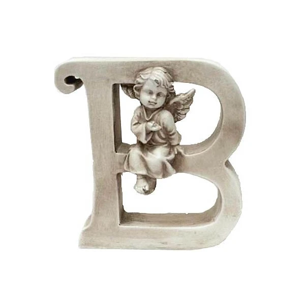 Figurka gipsowa Aniołek 13 cm Litera B AZ33