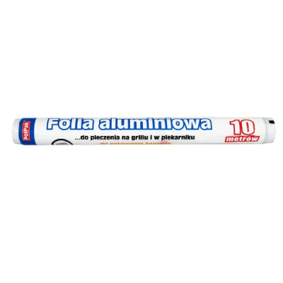 FOLIA ALUMINIOWA DO ŻYWNOŚCI KUCHENNA WYTRZYMAŁA ROLKA 10 METRÓW