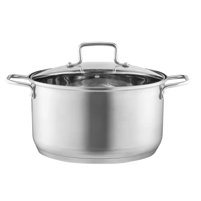 GARNEK INDUKCJA TRWAŁY NIERDZEWNY 24CM Z POKRYWKĄ POKRYWĄ 4,5L
