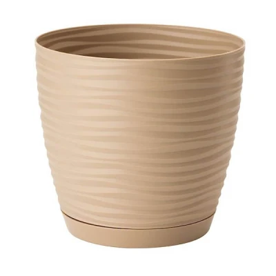 DONICZKA PLASTIKOWA NA BALKON DO DOMU DESIGN OSŁONKA fi 13 BEŻ