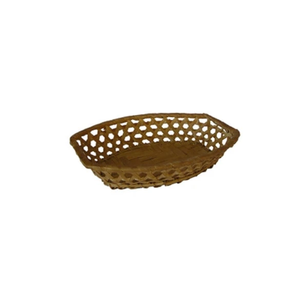 FENIKS-KOSZYK OWAL BAMBUS *BK-04* 25X18X5 BRĄZ