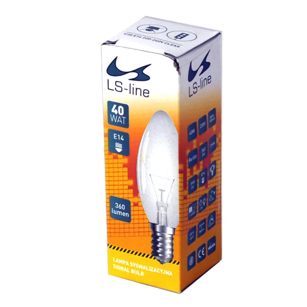 KAR - ŻARÓWKA SPECJALISTYCZNA B35 40W E14 LS-LINE