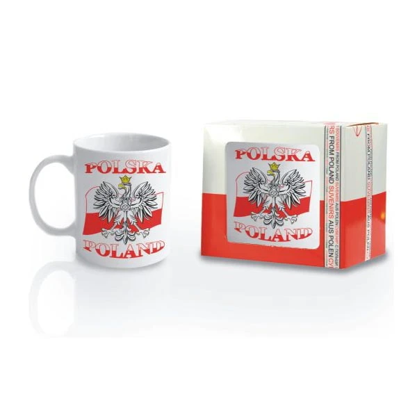 BG-KUBEK BOSS BIAŁY *FLAGA POLSKA*