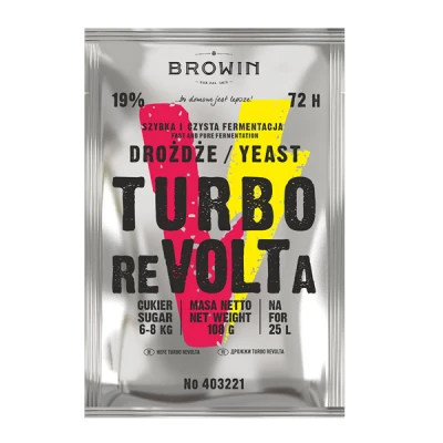 BROWIN-DROŻDŻE GORZELNICZE TURBO REVOLTA 72H 108G 403221