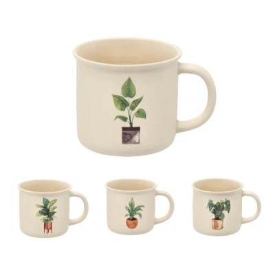 Kubek porcelanowy Chomik Roślina w doniczce 355 ml