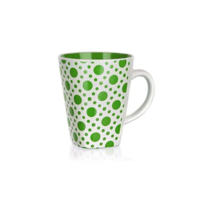 CZ-KUBEK SQUARE ZIELONE KROPKI 300ML