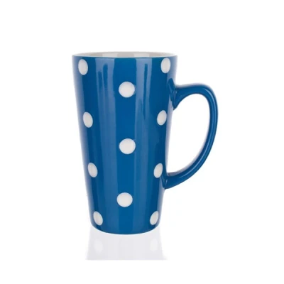 CZ-KUBEK WYSOKI NIEBIESKIE KROPKI 450ML