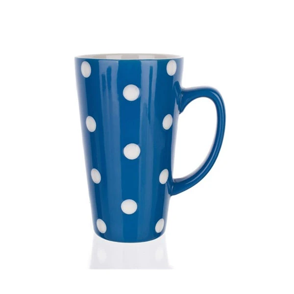 CZ-KUBEK WYSOKI NIEBIESKIE KROPKI 450ML