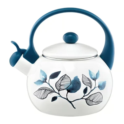 DAJ-CZAJNIK EMALIOWANY 1,9L *BLUE FLOWER* CZARNY 50865