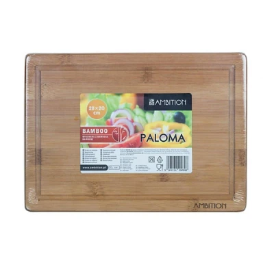 DESKA DO KROJENIA BAMBUSOWA 28X20 KUCHENNA TRWAŁA EKOLOGICZNA SOLIDNA