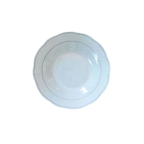 MONDEX-TALERZ 23CM GŁĘBOKI PASEK SREBRNY JSD-SB004-SP9