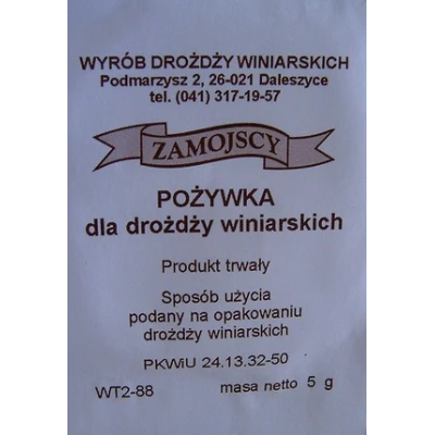 Pożywka dla drożdży winiarskich Zamojscy