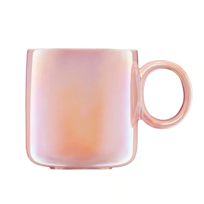 KUBEK DO KAWY HERBATY PORCELANA DUŻY 360 ml RÓŻOWY