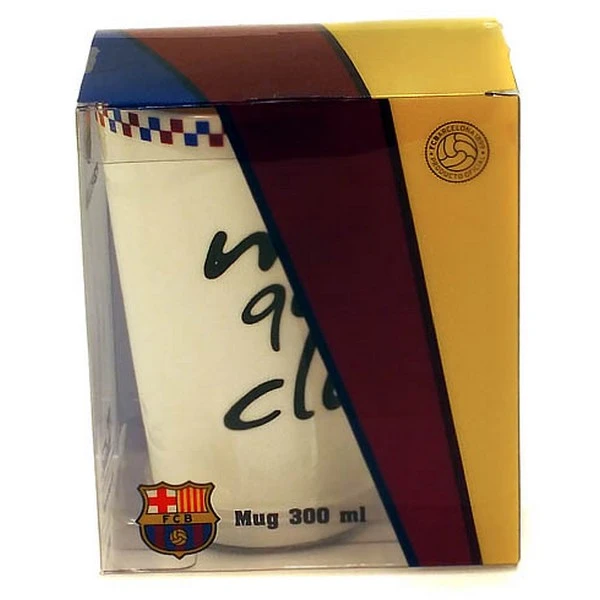 Kubek FC Barcelona skośny bone china 0,35 l