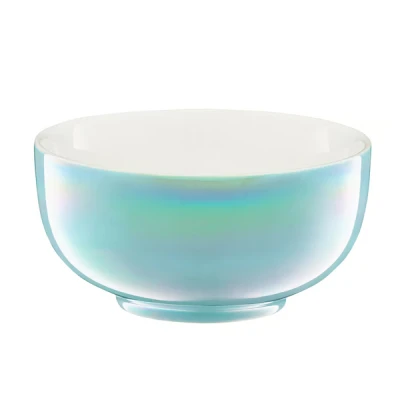 SALATERKA SZKLANA MISECZKA MISKA 14CM NIEBIESKA CERAMICZNA ELEGANCKA