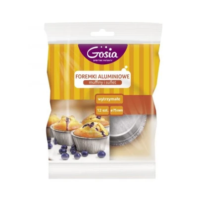 Foremki aluminiowe Gosia Muffiny i Suflet 7,5 cm