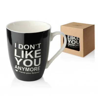 Kubek porcelanowy 350 ml NIE LUBIĘ CIĘ