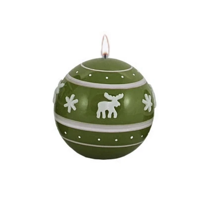 ADPAL-ŚWIECA KULA K-3 CHRISTMAS REINDEER LAKIER OLIWKA