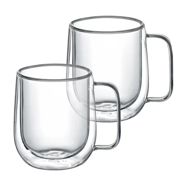 SZKLANKI TERMICZNE PODWÓJNE ŚCIANKI DO KAWY HERBATY 250ML ZESTAW 2 SZTUKI