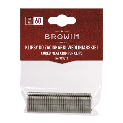 KLIPSY DO ZACISKARKI WĘDLINIARSKIEJ OPASKI A60 METALOWE WĘDLINY 60 SZTUK