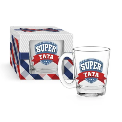 Kubek szklany BGtech Super Tata 310 ml
