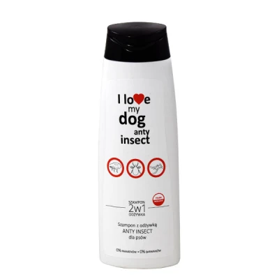SZAMPON DLA PSA Z ODŻYWKĄ ODSTRASZAJĄCY INSEKTY 2W1 *LOVE ANTY INSECT* 250ML