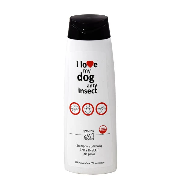 SZAMPON DLA PSA Z ODŻYWKĄ ODSTRASZAJĄCY INSEKTY 2W1 *LOVE ANTY INSECT* 250ML