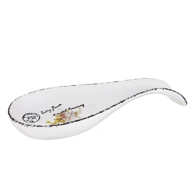 SPL-20049-46 PODSTAWKA POD ŁYŻKĘ CERAMICZNA ZDOBIONA