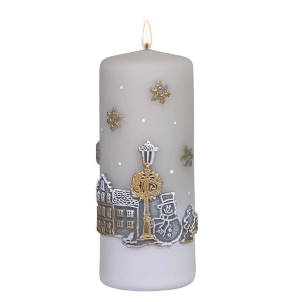 ADPAL-ŚWIECA KLUBOWA KL-5 150/58 CHRISTMAS CITY LAKIER MATOWA JASNY POPIEL