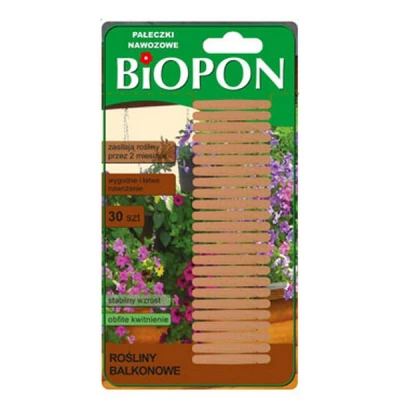 Pałeczki nawozowe Biopon do roślin balkonowych 30 szt.