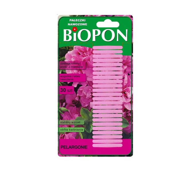 Pałeczki nawozowe Biopon do pelargonii 30 szt.