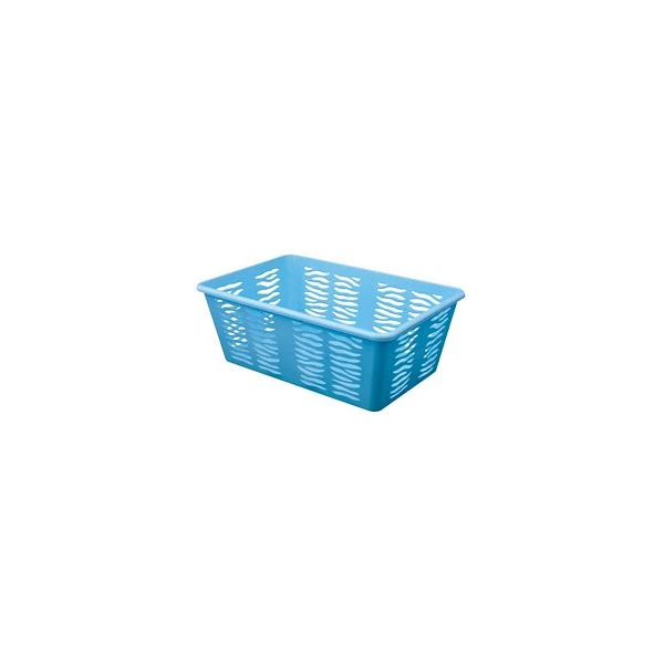 KOSZYK PLASTIKOWY NA ZAKUPY DUŻY CZARNO-BIAŁY PASY 45 cm XL